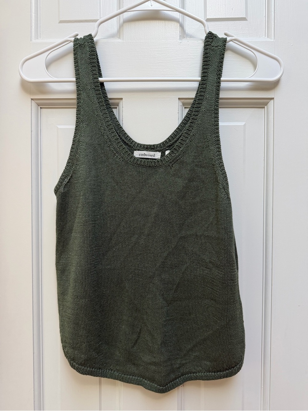 Olive Green Knit Tank Top